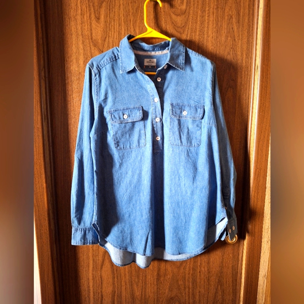 Denim Button-Up Shirt